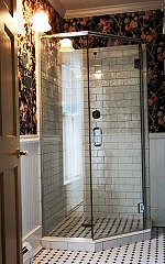 Orrington frameless neo angle shower